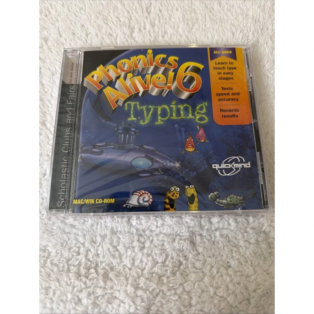 Phonics Alive! 6 Typing MAC WIN Compatible PC CD ROM Vtg NIP Sealed New
